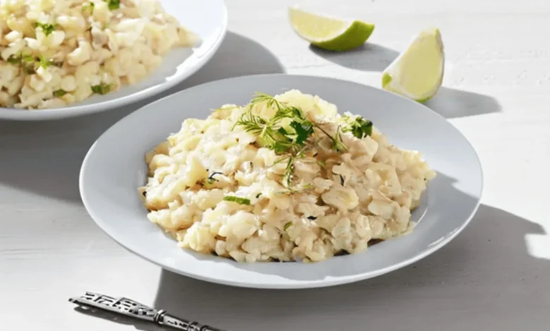 Risoto de Couve Flor com Frango Desfiado
