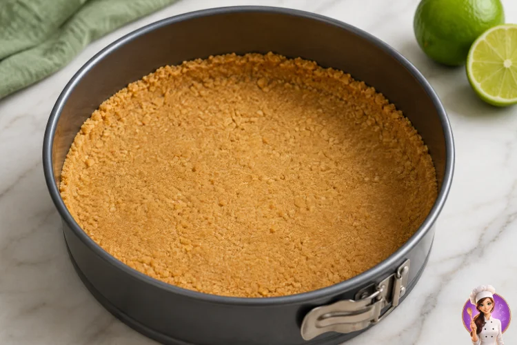 Base de biscoito pressionada em forma de fundo removível