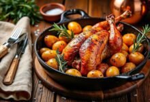 Frango Assado com Batatas e Alecrim