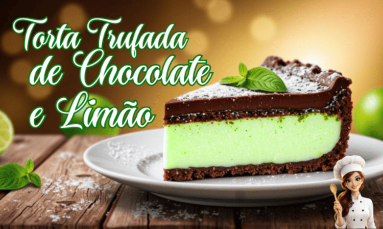 Torta Trufada de Chocolate e Limão