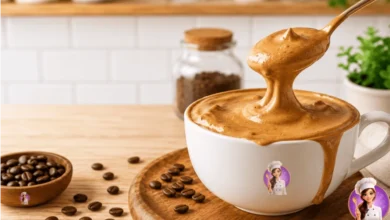 Café cremoso caseiro servido em xícara