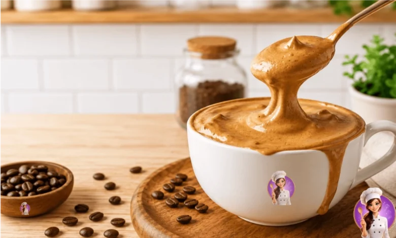 Café cremoso caseiro servido em xícara