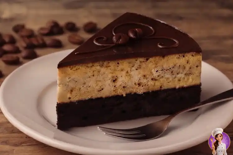 Fatia Torta Mousse de Café com Brownie
