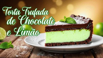 Torta Trufada de Chocolate e Limão